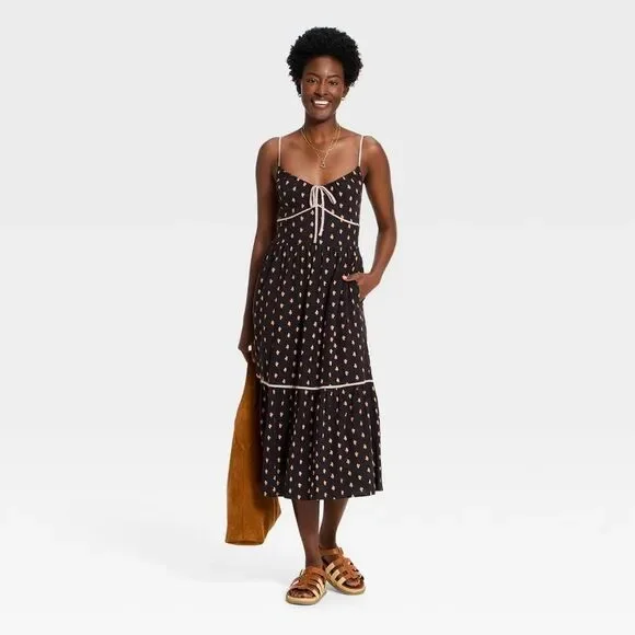 Universal Thread - Women's Ruffle Maxi Pullover Sundress - Universal  Brown - Picture 3 of 3